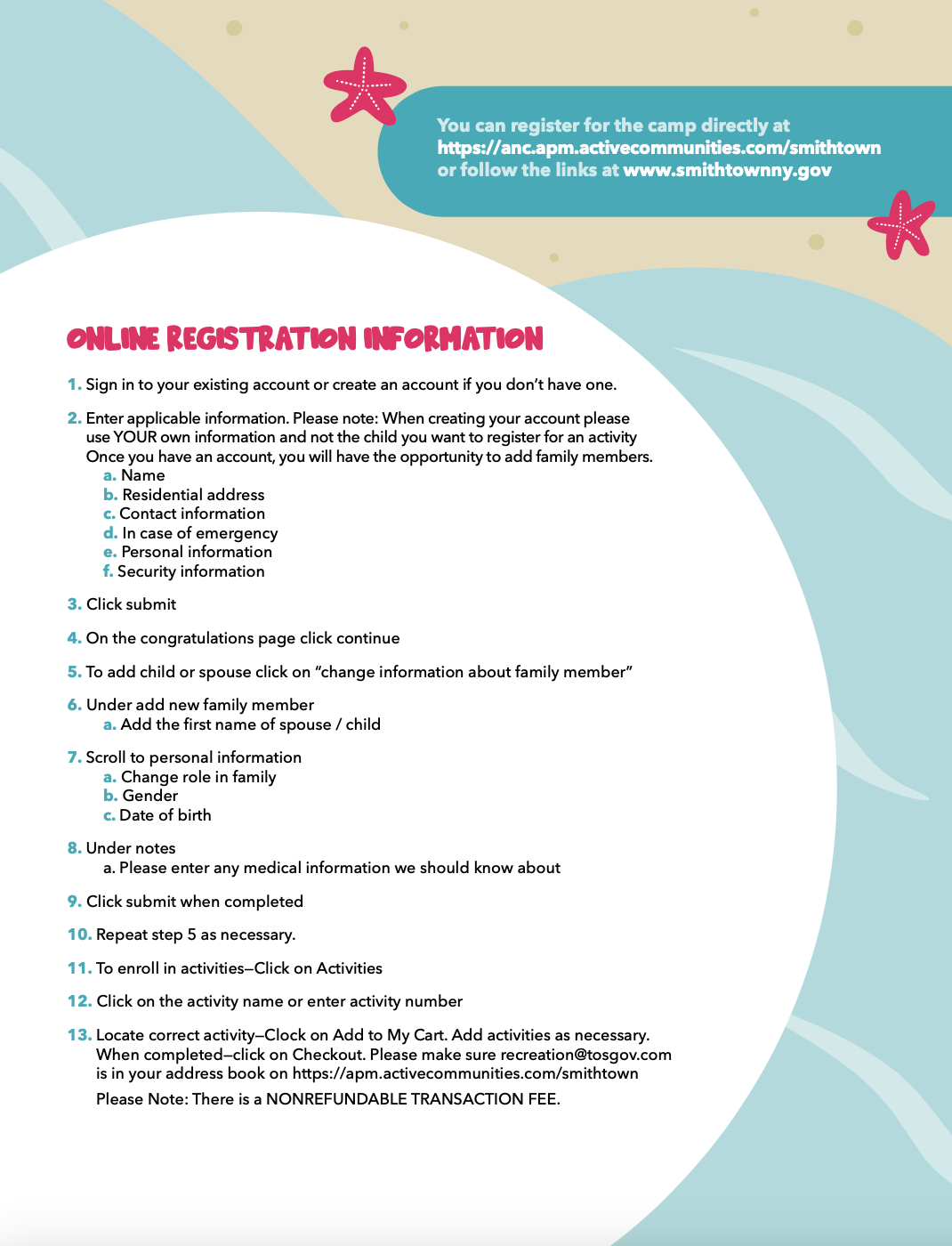 Brochure Smithtown Summer Camp